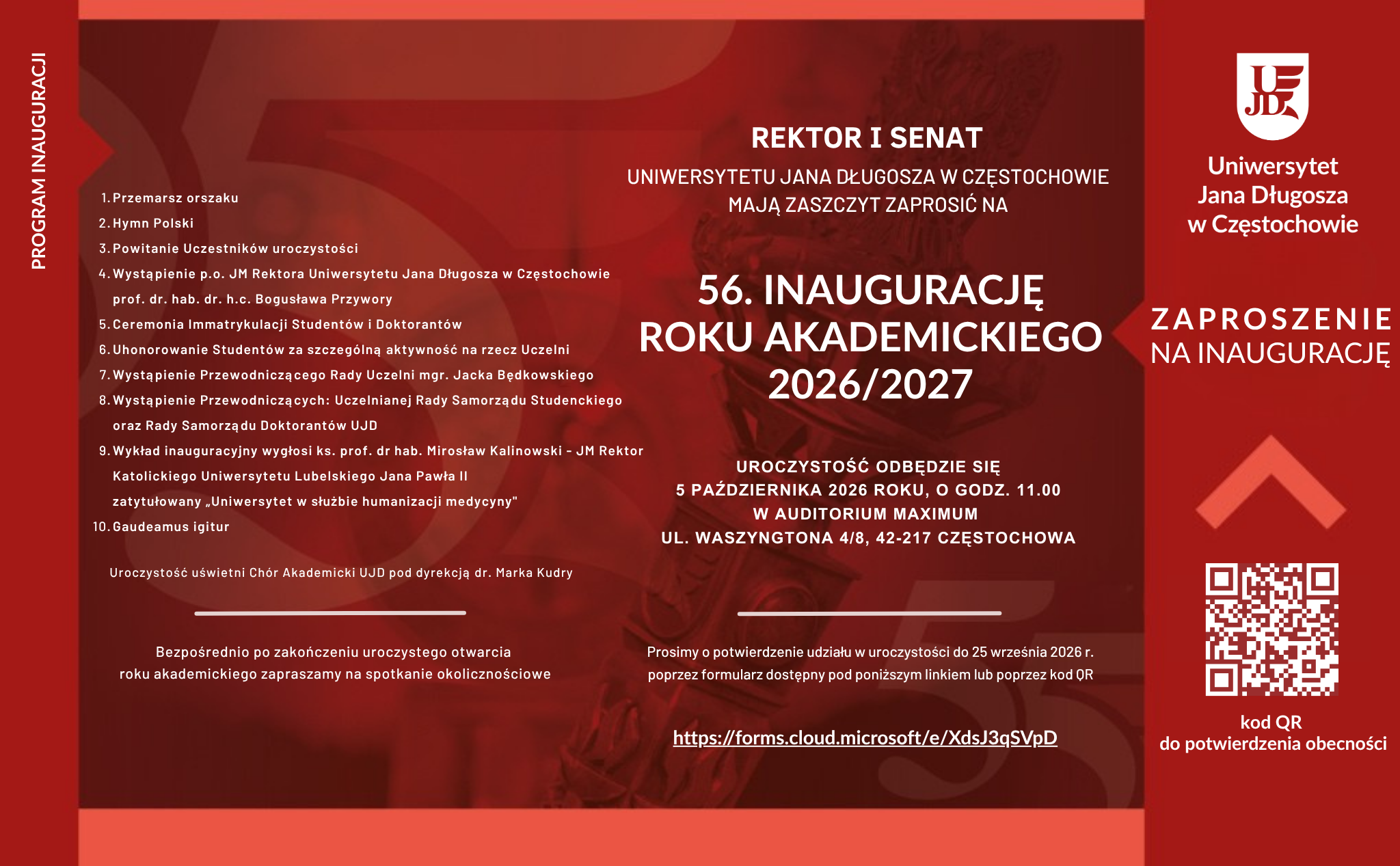 Zaproszenie 56- Inauguracja